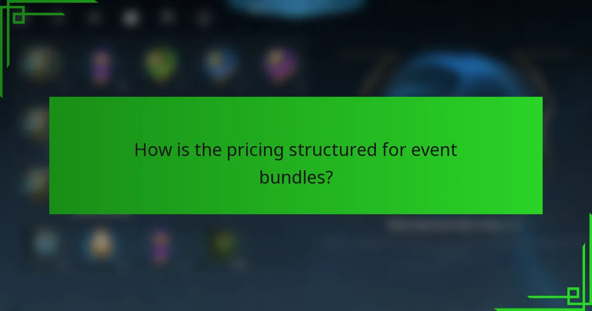 How is the pricing structured for event bundles?