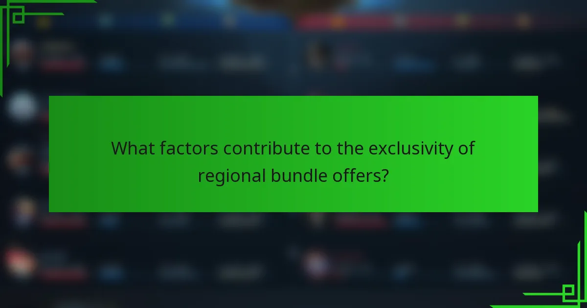 What factors contribute to the exclusivity of regional bundle offers?