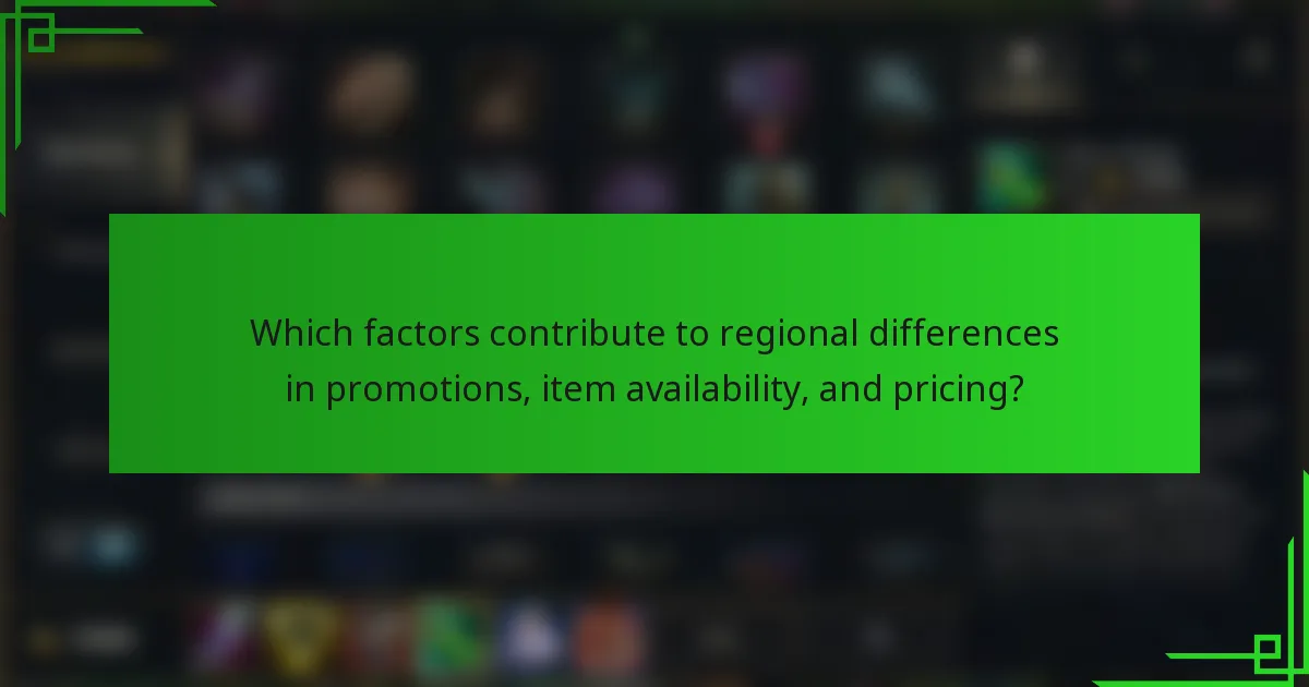 Which factors contribute to regional differences in promotions, item availability, and pricing?